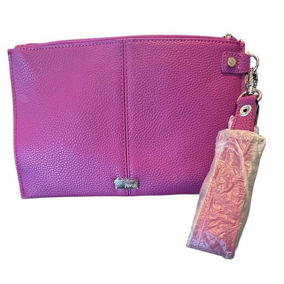 Thirty-One 31 Jewell Wristlet Wallet Fuchsia Pebble Finish NEW‎ w/Packaging - Picture 1 of 6